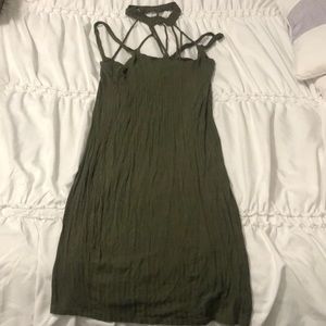 army green bodycon dress